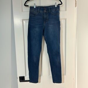 Curvy High Rise Dark Blue Jeans